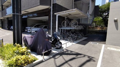 【駐車場】 | エスリード新大阪ヴェルデ | 駐輪スペースも確保です