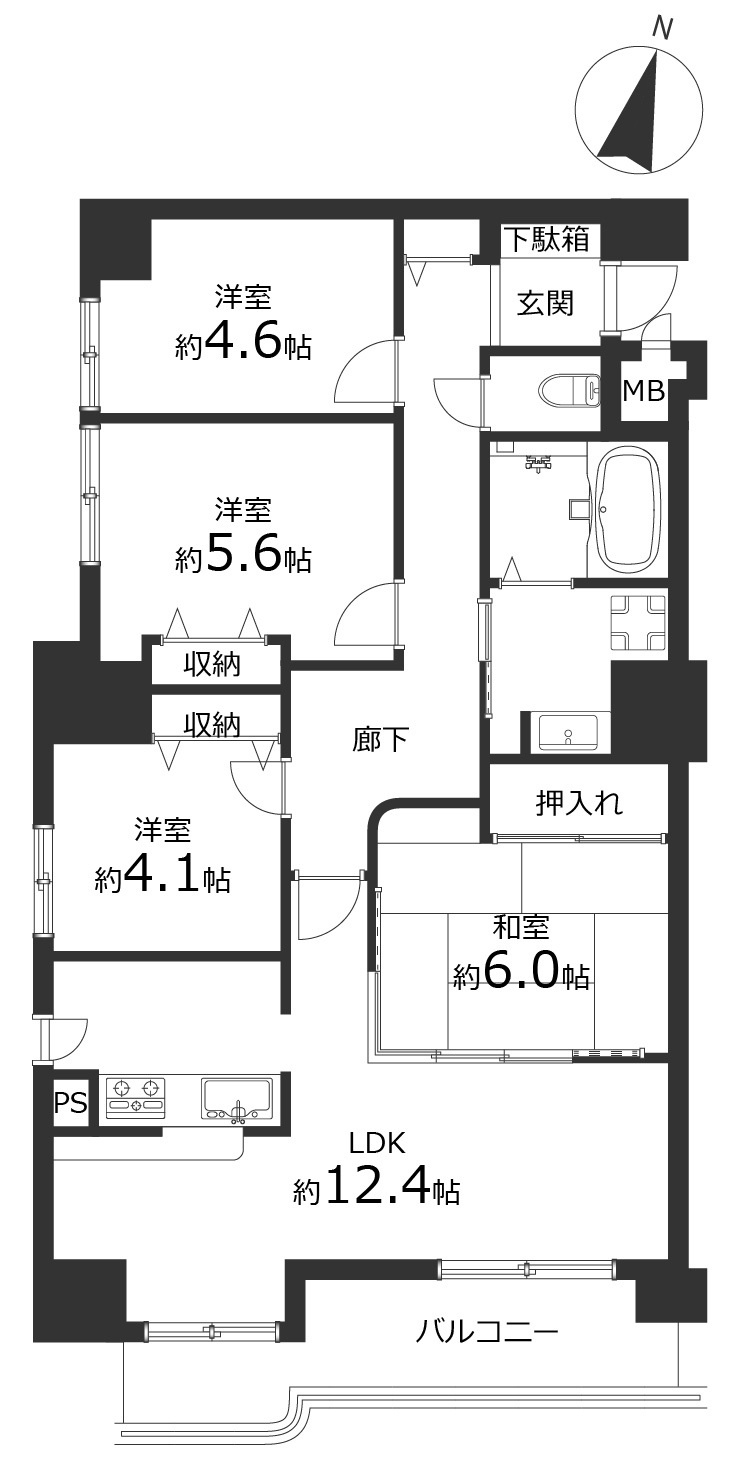 ライオンズマンション円山南の間取り