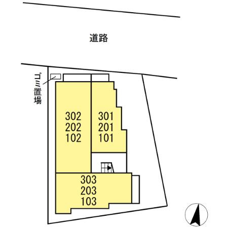 アンジュール高松の区画図