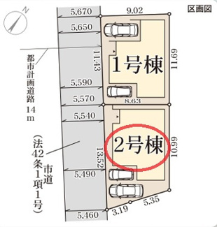 【区画図】 | リーブルガーデン泉佐野市鶴原８期 | 区画図
