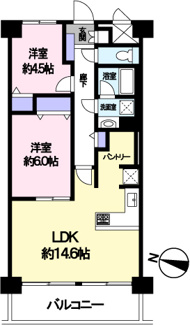 【間取り】 | 府中武蔵野ハイライズ | 総戸数123戸の大規模マンション。リノベーション済です。