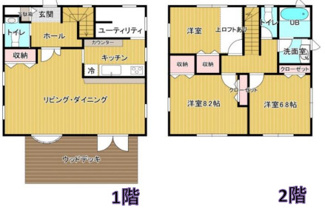 【間取り】 | 千葉市若葉区小倉台5丁目　中古戸建 | 3LDKとファミリーに人気の間取りです！