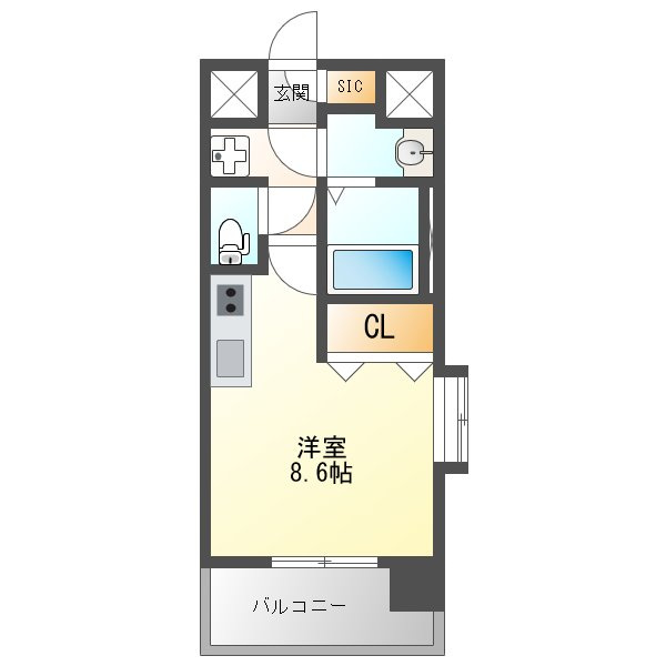 大阪市淀川区三津屋北２丁目の賃貸マンションの間取り