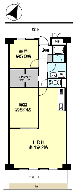 朝霧マンションB棟の間取り
