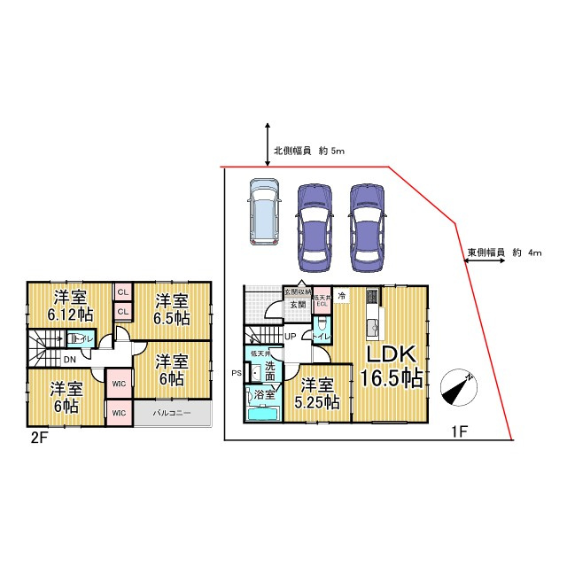 大宮釈迦谷 1期1号地 新築戸建の間取り