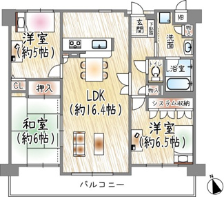 【間取り】 | クラウンハイム豊中柴原モノレール駅前 | 3LDK
