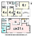 【20万円ｷｬｯｼｭﾊﾞｯｸ対象物件】リーブルガーデン北葛城郡上牧町片岡台2丁目全2棟 2号棟の画像