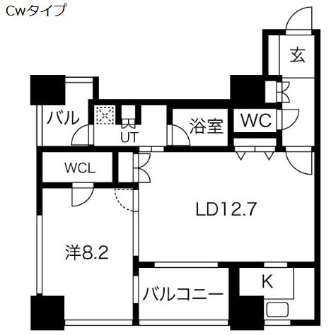 アルグラッド・ザ・タワー心斎橋の間取り