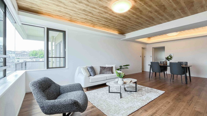 マンション雪谷テラスの居間・リビング|おしゃれなリビングです