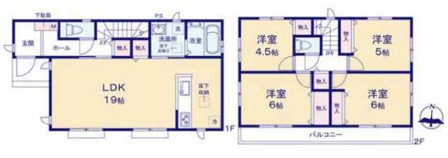 【間取り】 | 4LDKはリビングダイニングキッチンと4つの居室がある間取りで、大家族や二世帯住宅に最適。広々としたリビングで家族団らんを楽しみ、個室でプライベートな時間も確保でき、快適な生活を送ることができますよ。