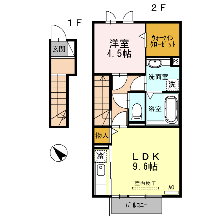 エスポワール岡宮の間取り
