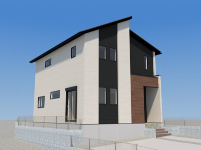【外観パース】 | 戸畑区東大谷3丁目戸建 | 【提携ローン利用可能】家賃と比べてください！金利0.6％台から提案可能です。家電費用やリフォーム費用も組み込めます。金利の高い車のローンもおまとめ提案できます(*^-^*)