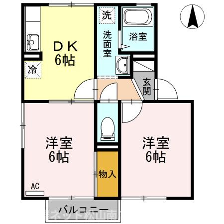 【間取り】 | フレンドリーハイツ日野Ⅱ