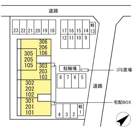 TSコート広崎の区画図