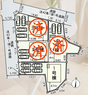 【区画図】 | 会津若松市門田町黒岩新築一戸建て4棟