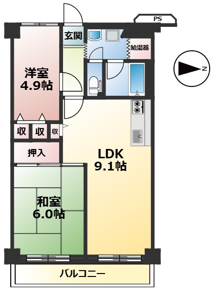 西大路ガーデンハイツの間取り