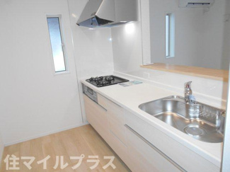 【キッチン】 | 会津若松市門田町黒岩新築一戸建て4棟 | コンパクトなキッチンで掃除もラクラク