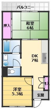 【間取り】 | ロイヤルコーポ忠岡