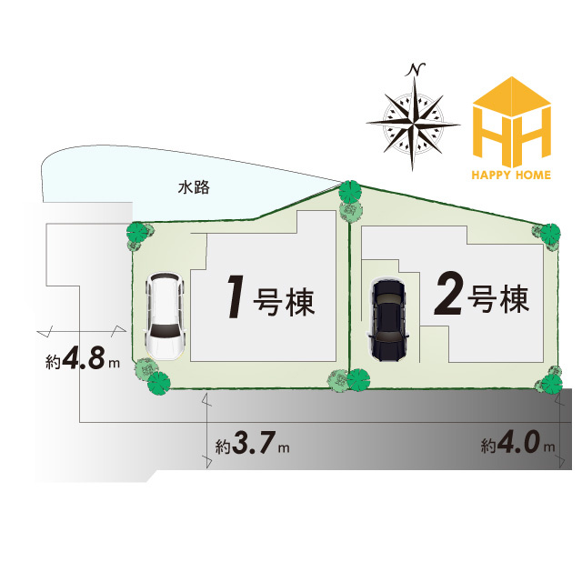 リーブルガーデン尼崎市大島1丁目新築一戸建の区画図