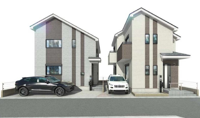 【完成予想図】 | 練馬区西大泉4丁目　新築一戸建住宅　全2棟　(保谷店) | 1台分のカースペース付き！収納便利なロフトを備えた3LDKの住まいです。※画像はイメージにつき実際とは多少異なります。