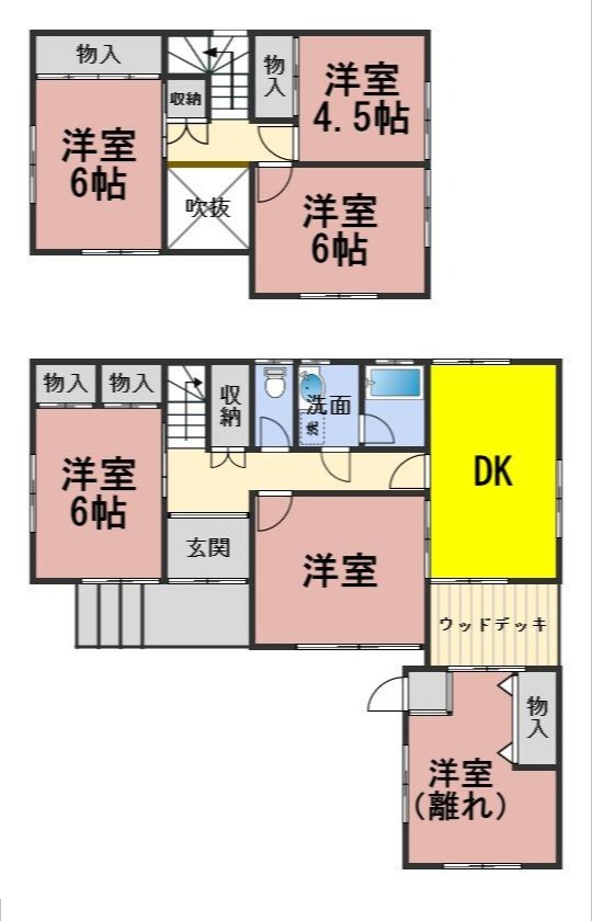 ６６４１７　本巣市七五三中古戸建ての間取り
