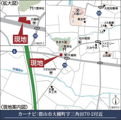 【地図】 | Cradle garden　郡山市大槻町第３７　２号棟 | ★内覧予約で新米2kg★