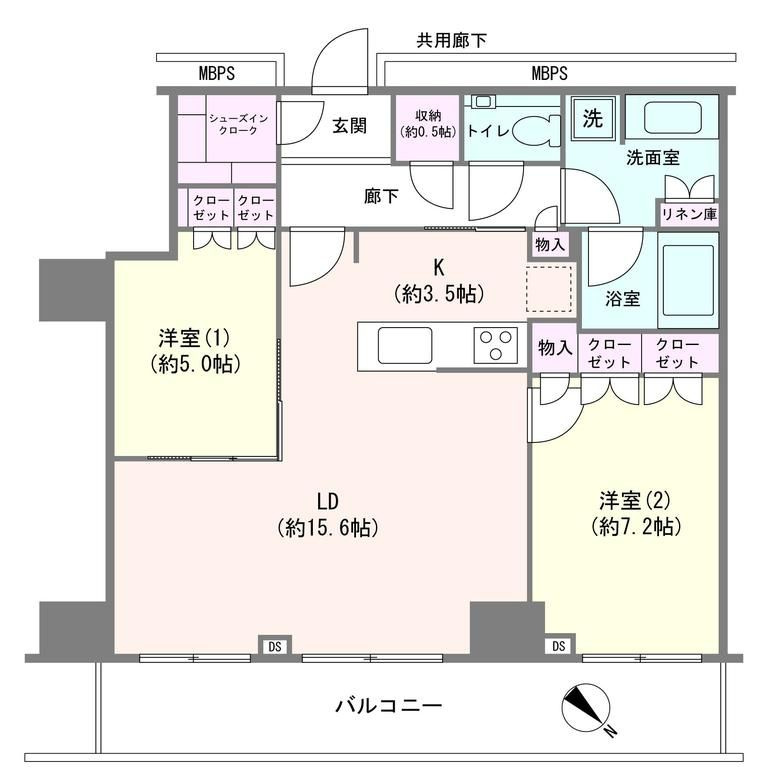 横浜ＭＩＤベースタワーレジデンスの間取り