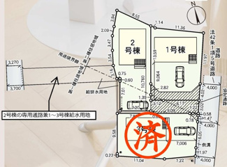 【区画図】 | 会津若松市南千石町新築一戸建て3棟