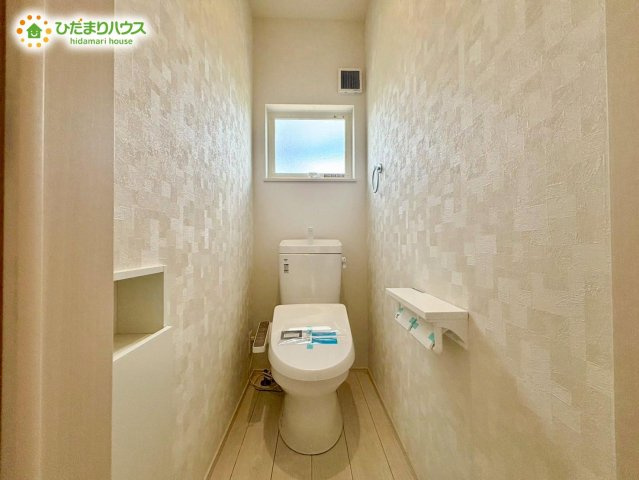 野田市第1桜台　新築戸建　1号棟のトイレ|トイレは1F、2F共に完備！取り合いになることがありませんね(^^)/						
