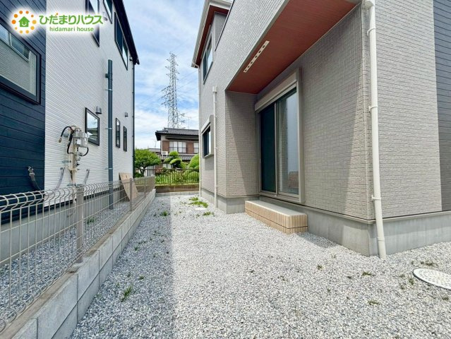 野田市第1桜台　新築戸建　1号棟の庭|お子様の元気なお外遊びも、自宅のお庭なら安心ですね(^^♪						
