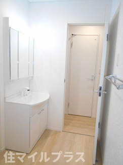 【独立洗面台】 | 会津若松市南千石町新築一戸建て3棟 | 使いやすい独立洗面台です