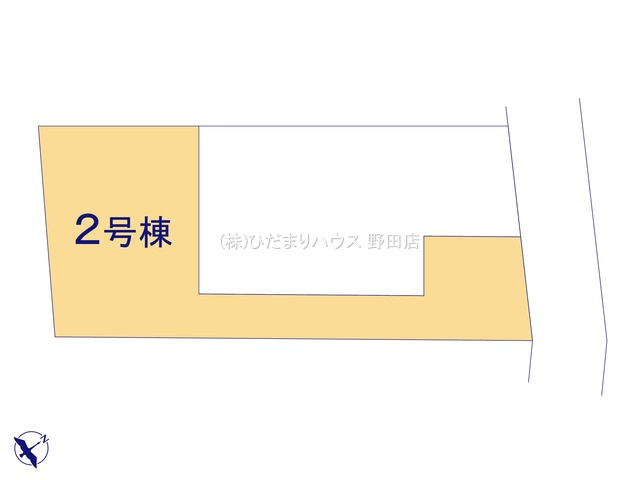 野田市第1桜台　新築戸建　2号棟の区画図|一方 ： 北東 4m 公道