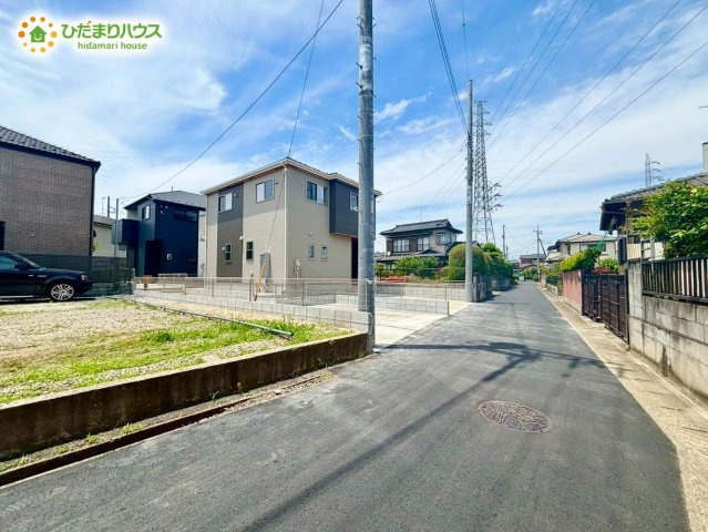 野田市第1桜台　新築戸建　2号棟の前面道路含む現地写真|一方 ： 北東 4m 公道