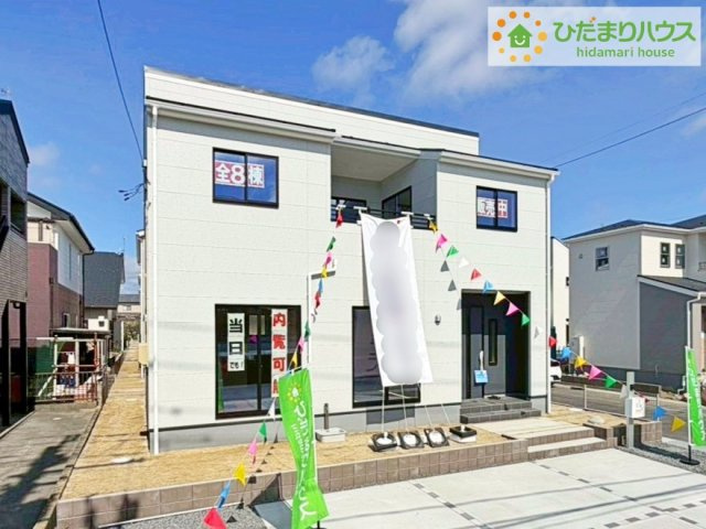 いわき市泉町滝尻第2　新築戸建　１号棟の外観|白を基調とした明るい印象を受ける外観です！