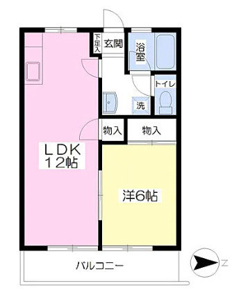 ハイツ旗崎の間取り