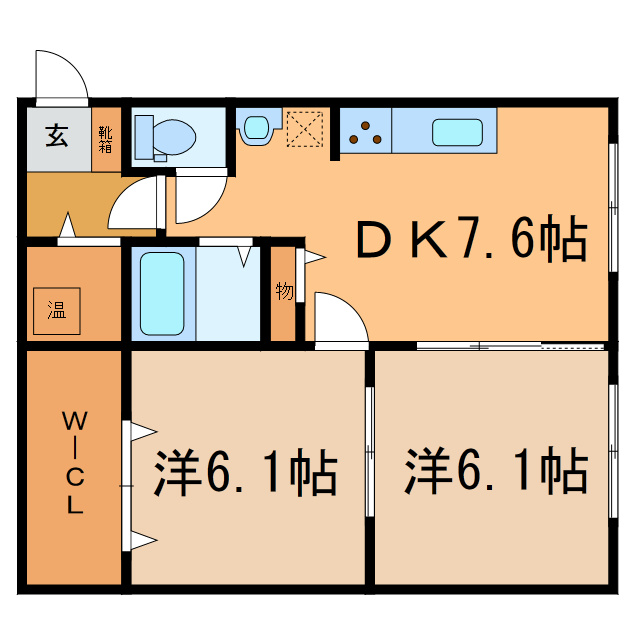 コーポ翼の間取り