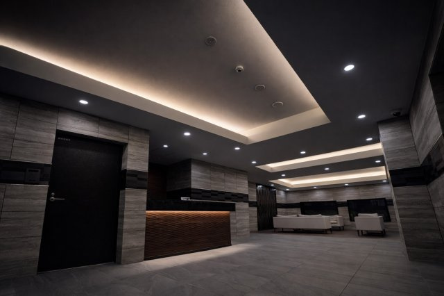 プレサンスロジェ金山駅前のその他共用部分|照明計画に配慮した、防犯性の高い共用部