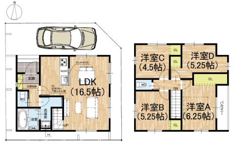★29(土)30(日)現地見学可能！★京都市伏見区向島立河原町　限定1邸の間取り