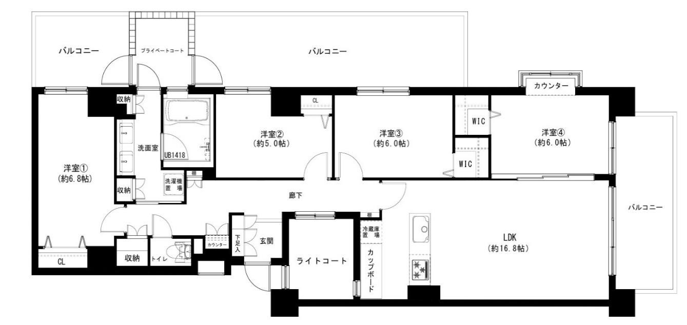 ジェイパーク川崎　（川崎区浅田1丁目）の間取り|4LDK
