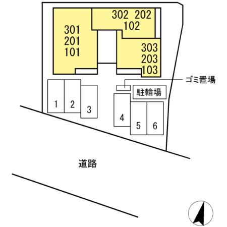 メゾン　カルムⅡの駐車場