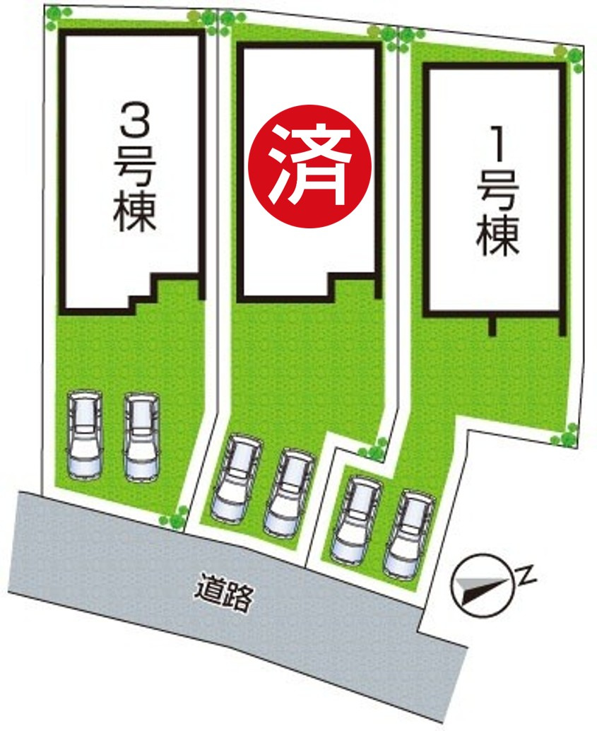 ★5(土)6(日)現地見学可能！★甲賀市水口町八坂　全3邸の区画図|全3区画