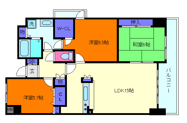 アーデンコート住吉川の間取り