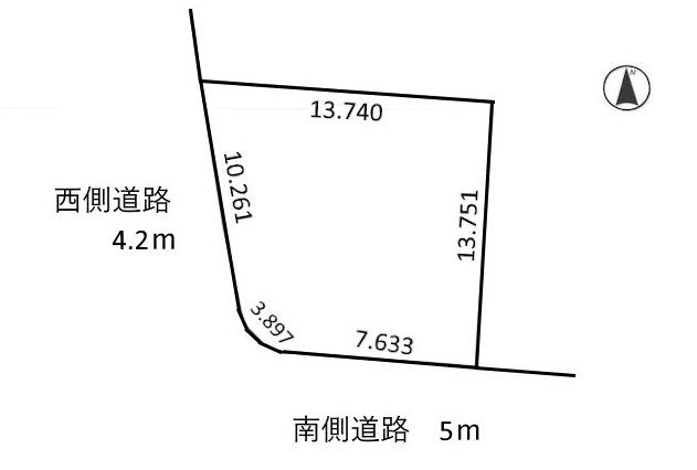 土地　東深瀬の土地図