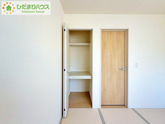いわき市泉町滝尻第2　新築戸建　2号棟の収納|"和室にも大容量のクローゼット完備！
お布団やお子様のおもちゃなどがスッキリ収納できますね(^^♪"