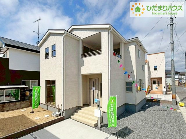 いわき市泉町滝尻第2　新築戸建　2号棟の外観|デザイナーズのようなお洒落な外観です(^^♪