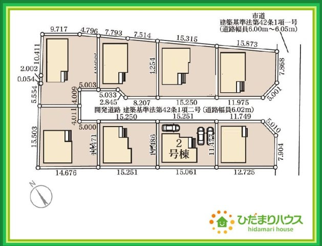 いわき市泉町滝尻第2　新築戸建　2号棟の区画図|泉駅近くの物件です♪