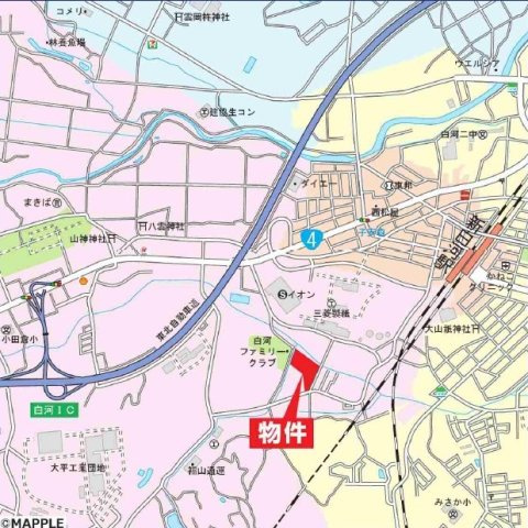 新築戸建・新築建売　西郷村小田倉字前原　小田倉小・西郷第二中の地図