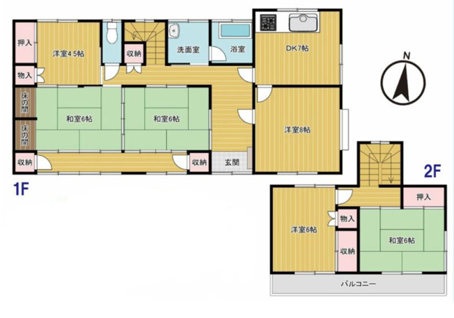 【間取り】 | 伊勢崎市境美原　中古住宅