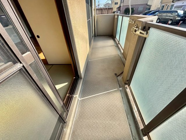 エクラージュB棟のバルコニー