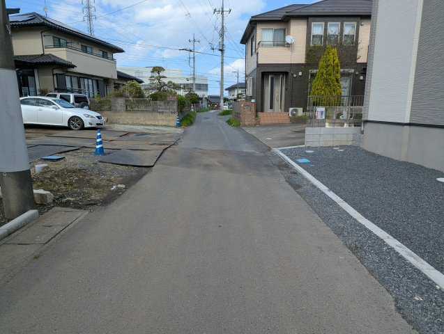 那珂市菅谷11期の前面道路含む現地写真|前面道路含む現地写真です